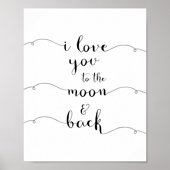 I love you to the moon and back poster (Front)