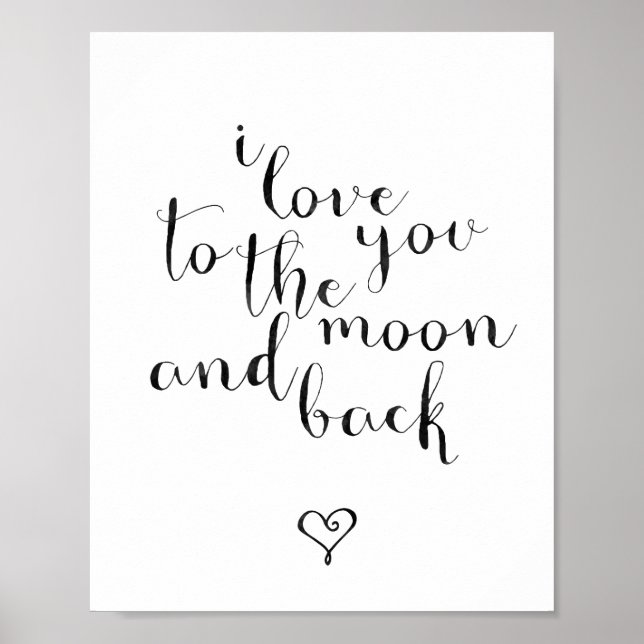 I Love You To The Moon And Back Poster (Front)
