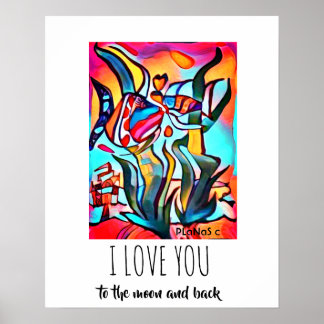 I love you to the moon and back poster