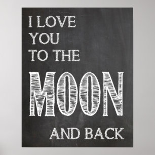 I love you to the moon and back poster