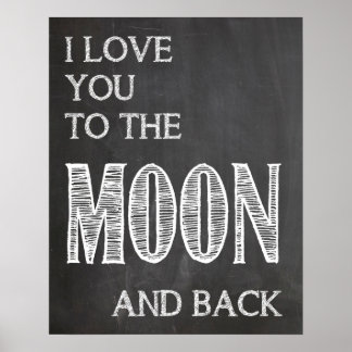 I love you to the moon and back poster