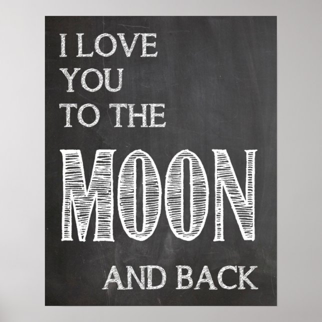 I love you to the moon and back poster (Front)