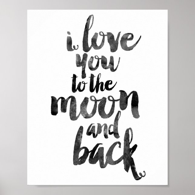 I Love You To The Moon And Back Poster (Front)
