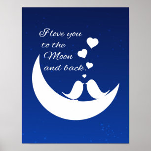 I Love You to the Moon and Back Poster