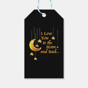 I Love You To The Moon And Back Refined Aesthetic Gift Tags