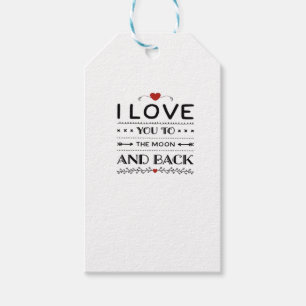 I Love You To The Moon And Back Refined Aesthetic Gift Tags