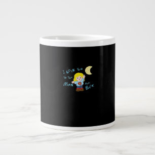 I Love You To The Moon And Back Repeating Love Quo Large Coffee Mug