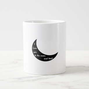 I Love You To The Moon And Back Romantic Minimal D Large Coffee Mug