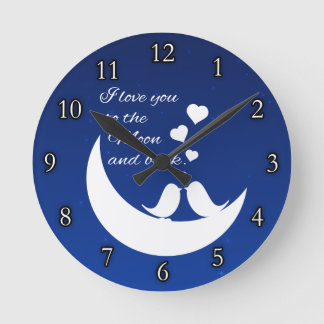 I Love You to the Moon and Back Round Clock