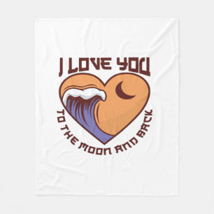 I Love You To The Moon And Back Sentimental Love Q Fleece Blanket