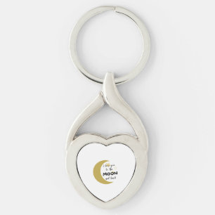 I Love You To The Moon And Back Simple Timeless De Keychain