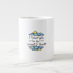 I Love You To The Moon And Back Soft Elegant Aesth Large Coffee Mug