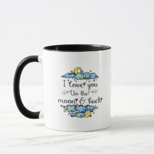 I Love You To The Moon And Back Soft Elegant Aesth Mug