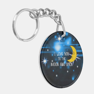 I Love You to the Moon and Back--Starry Sky Keychain