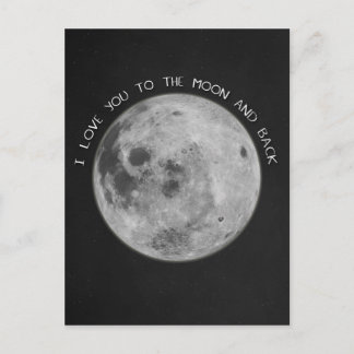 I Love You To The Moon and Back Starry Sky Postcard
