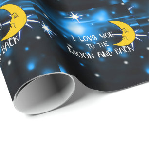 I Love You to the Moon and Back--Starry Sky Wrapping Paper