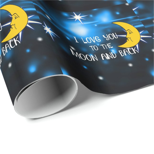 I Love You to the Moon and Back--Starry Sky Wrapping Paper (Roll Corner)