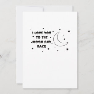I Love You To The Moon And Back Sweet Timeless Sty Holiday Card