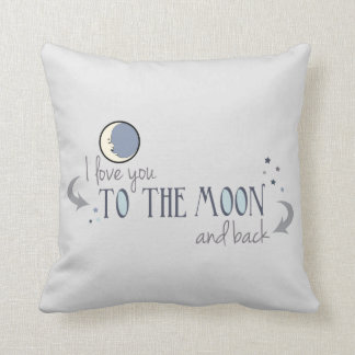 I Love You to the Moon and Back Throw Pillow