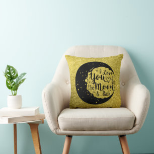 I love you to the moon and back  throw pillow