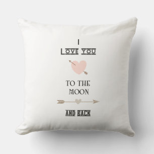 I love you to the moon and back throw pillow