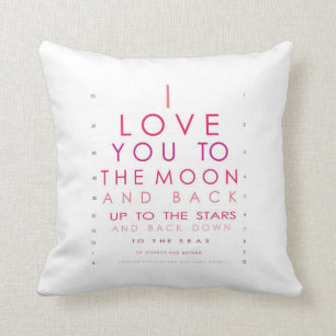 I Love You to the Moon and Back Throw Pillow