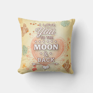 I Love You To The Moon And Back Throw Pillow
