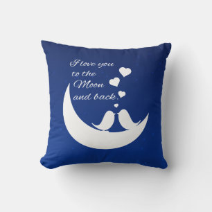 I Love You to the Moon and Back Throw Pillow