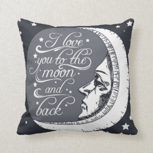 I Love You To The Moon And Back Throw Pillow