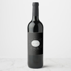 I Love You To The Moon And Back Timeless Love Styl Wine Label