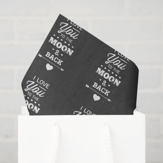 I Love You To The Moon And Back Tissue Paper (Gift Bag)