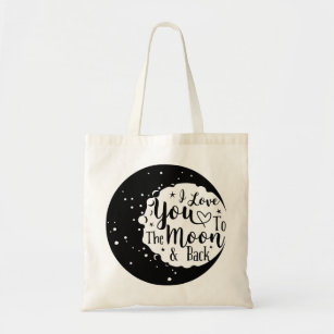 I love you to the moon and back tote bag
