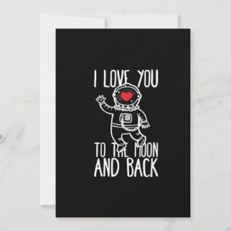 I Love You To The Moon And Back Trendy Style  Holiday Card