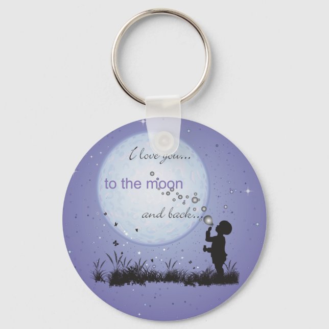 I Love You to the Moon and Back-Unique Gifts Keychain (Front)