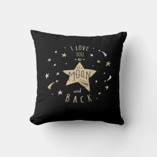 I Love You To The Moon And Back Unisex Modern Styl Throw Pillow