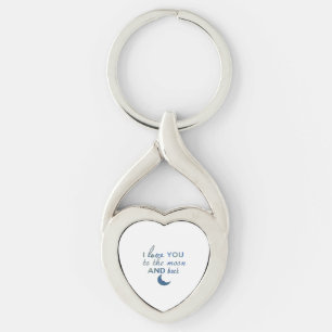 I Love You To The Moon And Back Valentine Romantic Keychain