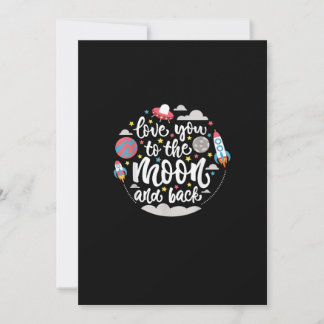 I Love You To The Moon And Back Valentines Day Des Holiday Card