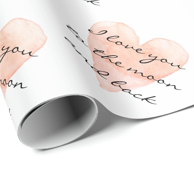 I love you to the moon and back wrapping paper (Roll Corner)