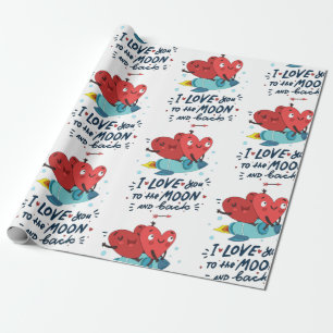 I love you to the moon and back wrapping paper