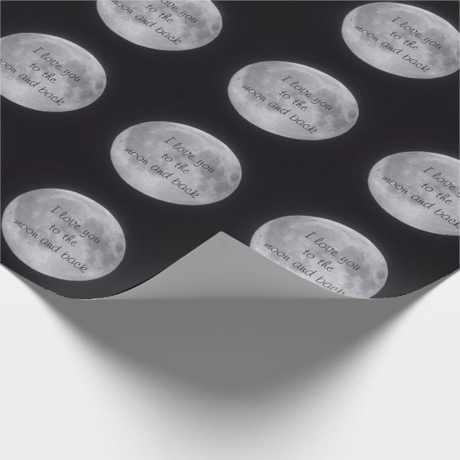 I love you to the Moon and Back Wrapping Paper (Corner)