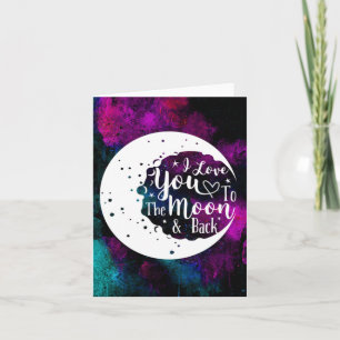 I love you to the moon & back card