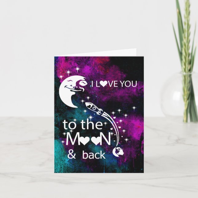 I love you to the moon & back card (Front)