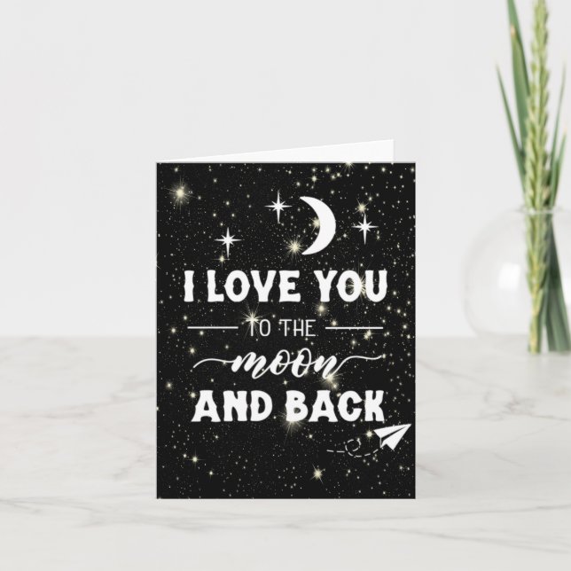I love you to the moon & back holiday card (Front)
