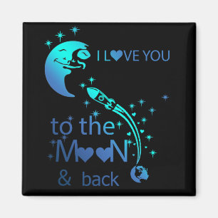 I love you to the moon & back magnet