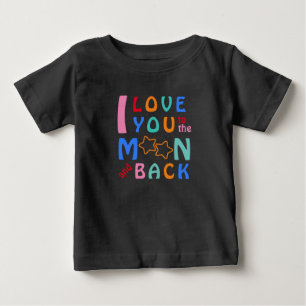 I Love You to the Moon & Back-my little star black Baby T-Shirt