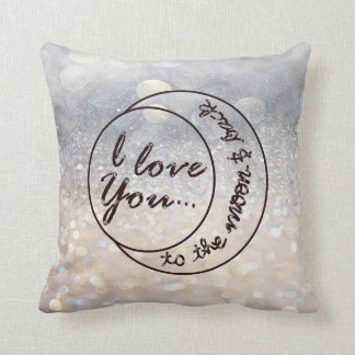 I Love You to the Moon & Back Throw Pillow