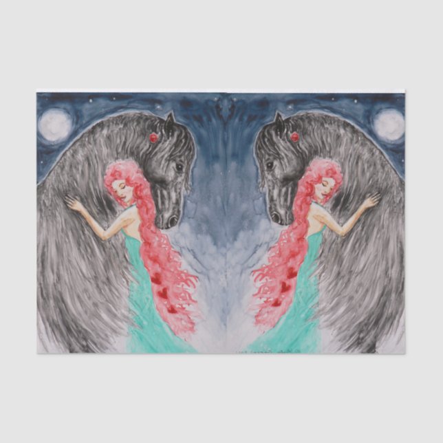 I LOVE YOU TO THE MOON & BACK Tissue paper (Front)