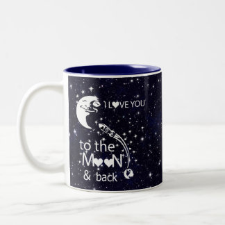I love you to the moon & back - Two-Tone coffee mug