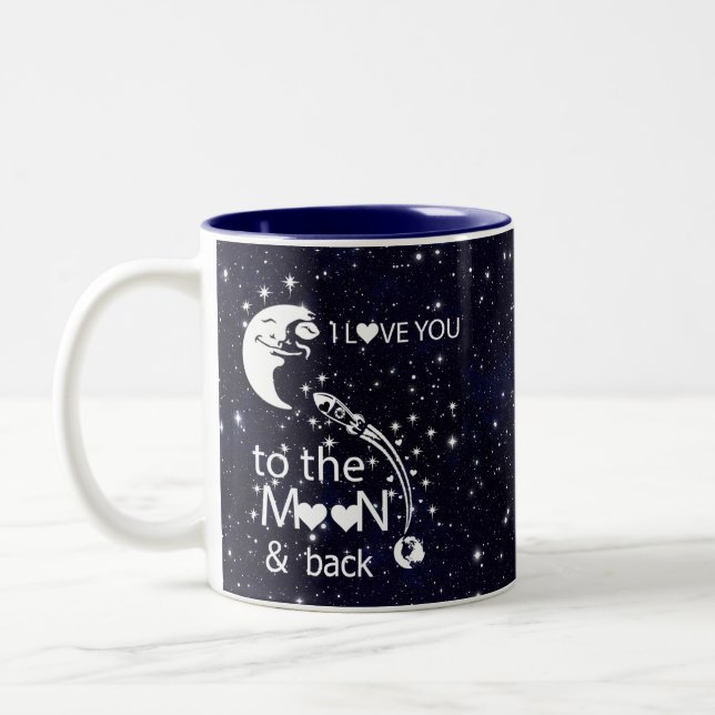 I love you to the moon & back - Two-Tone coffee mug (Left)