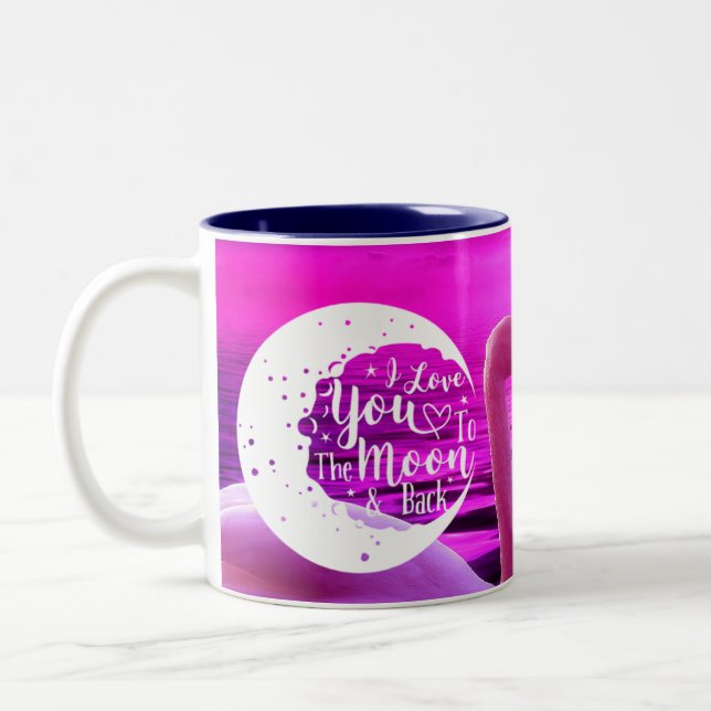 I love you to the moon & back - Two-Tone coffee mug (Left)